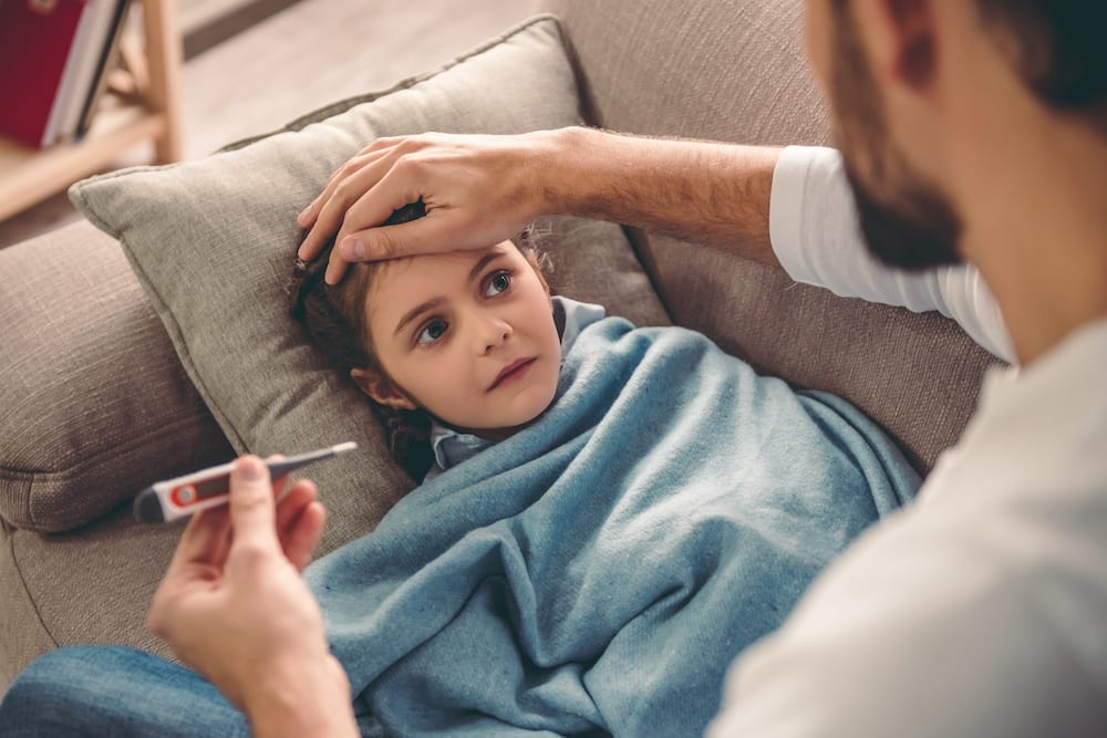 Image of sick little girl